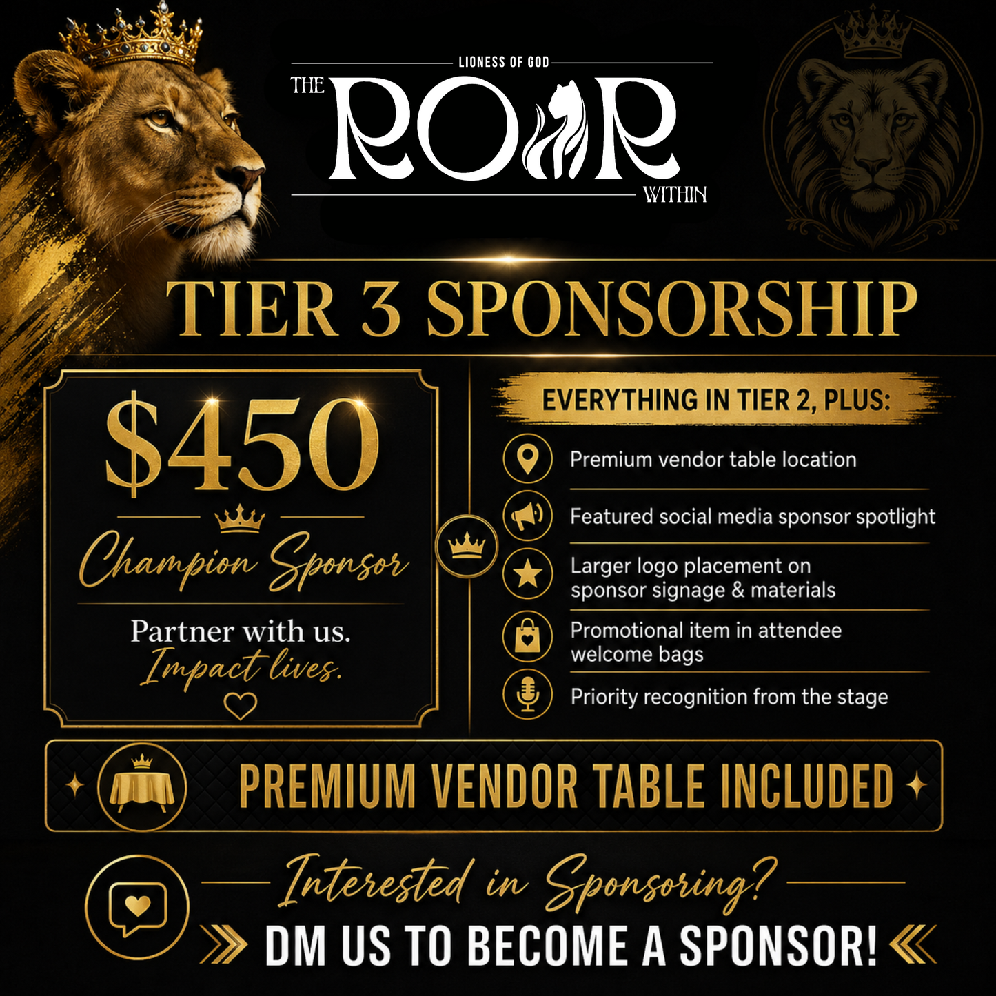 The Roar Within | Tier 3 Sponsor